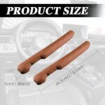 Middrivr 2PCS Car Seat Gap Filler, PU Leather Console Side Pocket Organizer, Car Interior Accessories Fill The Gap Between Seat and Console, Universal for SUV, Truck (Brown)