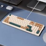Merdia Wireless Mechanical Keyboard, Triple Mode 2.4G/USB-C/BT Gaming Keyboard 100 Keys RGB Backlit, Brown Switch Keyboard | Rechargeable Keyboard | Mechanical Gaming Keyboard | Brown Combo