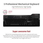 Das Keyboard Model S Professional Wired Mechanical Keyboard, Cherry MX Brown Mechanical Switches, 2-Port USB Hub, Laser Etched Keycaps (104 Keys, Black)