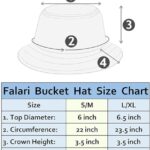 Men Women Unisex Cotton Bucket Hat 100% Cotton Packable for Travel Fishing Hunting Summer Camp (L/XL, Dark Brown)