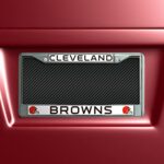 Rico Industries NFL Cleveland Browns Standard Chrome License Plate Frame , 6 x 12.25-inches