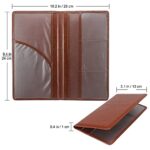 Car Registration and Insurance Holder, Premium Leather Registration and Insurance Card Holder,vehicle Glove Box Car Organizer,with Magnetic Shut for Cards, Essential Document, Driver License (Brown)