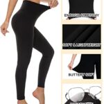 Refeel Thick High Waist Yoga Pants, Tummy Control Workout Running Yoga Leggings for Women Brown