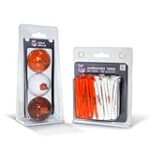 Team Golf NFL Cleveland Browns 3 Golf Balls And 50 Golf Tees Logo Imprinted Golf Balls (3 Count) & 2-3/4″ Regulation Golf Tees (50 Count), Multi Colored