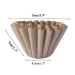 1-4 Cup Basket Coffee Filters,Natural Brown Biodegradable Basket Filters Paper Unbleached for Home Office Use,coffee filter flowers, 50 Count