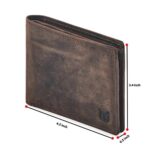 Wise Owl Accessories Real Leather Mens Bifold Wallet RFID Blocking Slim Minimalist Front Pocket – Thin & Stylish with ID Window Valentine Gift (Crazy Horse, Coffee)