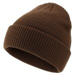 Connectyle Classic Men’s Warm Winter Hats Acrylic Knit Cuff Beanie Cap Daily Beanie Hat (Coffee)
