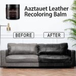 Aaztauet Leather Recoloring Balm, 8Oz Leather Repair Kit for Furniture, Non-Toxic Leather Color Restorer for Couches, Car Seats, Shoes (Dark Brown)