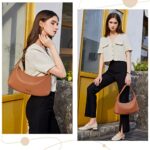 Montana West Cute Shoulder Hobo Bags for Women Trendy Mini Purses Leather Clutch Purse and Handbags Brown Gift MWC-073BR-NEW