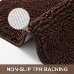 Mrdurns Super Absorbent Chenille Indoor Doormats, Muddy Paws Door Mats for Dirty Dogs Rugs – Absorb Water Quick Dry Machine Washable – Pet Entryway Rugs for Mud Room Front Back Door, 36×24 Brown