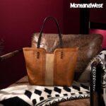Montana West Brown Tote Bag for Women Top Handle Satchel Purse Oversized Shoulder Handbag Hobo Bags Brown Christmas Gift MWC-118ABR/BE