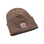 Carhartt unisex child Acrylic Watch Cold Weather Hat, Dark Brown/Sandstone, 8-14 Years US