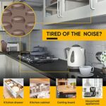 Vellax Cabinet Door Bumpers 128 Pcs – 1/2” Diameter Brown Self Adhesive Pads, Cabinet Stoppers, Rubber Bumpers for Drawers, Cupboards, Cutting Boards, Glass Tops, Picture Frames, Kitchen Furniture