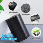 Nirvany 13 Yard Dark Brown Wood Grain Wallpaper Border Removable PVC Waterproof Peel and Stick Wallpaper,Bathroom Mirror Frame Border Sticker Wall Decor 3.93” x 472”