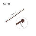 uxcell Cable Zip Ties Nylon Cable Wire Ties 4 Inch Self-Locking Nylon Tie Wraps Brown 100pcs
