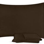 Utopia Bedding Queen Pillowcases – 2 Pack – Envelope Closure – Soft Brushed Microfiber Fabric – Shrinkage and Fade Resistant Pillow Covers Standard Size 20 X 30 Inches (Queen, Brown)