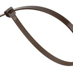 GTSE 18 Inch Brown Heavy Duty Zip Ties, 100 Pack, 175lb Strength, UV Resistant Nylon Cable Ties, Self-Locking 18″ Tie Wraps