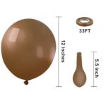 KBZVNAF Brown Balloons Latex Party Balloons – 50 Pack 12 inch Light Brown Helium Balloons for Baby Shower Birthday Wedding Safari Theme Party Decorations