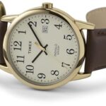 Timex Men’s TW2P75800 Easy Reader 38mm Brown/Gold-Tone/Cream Leather Strap Watch