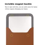 MOSISO Laptop Sleeve Compatible with MacBook Air 13 inch M2 A2681 M1 A2337 A2179 A1932/Pro 13 M2 M1 A2338 A2251 A2289 A2159 A1989 A1706 A1708, Faux Suede Leather Case with Small Bag, Brown