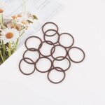 100 Pieces Small Baby Girls Hair Elastics Hair Ties Ponytail Holders Hair Bands for Kids(2 mm x 2.5 cm,Brown)