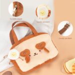 GeekShare Toast Plush Bag with A Shoulder Strap, Crossbody Tote Bag Compatible with Nintendo Switch/OLED and Other Accessories