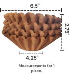 Natural, Unbleached, Coffee Filters Biodegradable and Compostable, Brown for Commercial and Home Coffee, for Large Basket 8-12 Cup – XL Size (200)