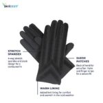 isotoner mens stretch cold weather gloves, Brown, Medium-Large US