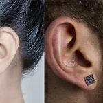 Dazzlingrock Collection 0.50 Carat (ctw) Round Black Diamond Cube Unisex Screwback Stud Earrings in Black Plated 925 Sterling Silver