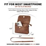 CHOLISS Small Crossbody Purses for Women, Leather Cell Phone Crossbody Bags, Mini Travel Purse with Adjustable Strap, Brown