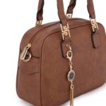 Montana West Crossbody Satchel Bag Small Top Handle Purse Barrel Handbag Tote Hobo Designer Brown Gift MWC-S041BR