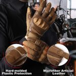 AXBXCX Touch Screen Full Finger Gloves for Motorcycles Cycling Motorbike ATV Bike Camping Climbing Hiking Work Outdoor Sports Men Women Brown XL