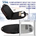 MATEIN Laptop Backpack, Extra Large TSA Friendly 17.3 Inch Travel Computer Backpack with USB Charging Port, Anti Theft Carry On Flight Approved Business Work College Backpack Bag for Men Women, Brown