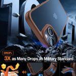 TORRAS Shockproof Designed for iPhone 13 Case & Designed for iPhone 14 Case [Military Grade Drop Tested] Translucent Hard Back Slim Protective Phone Case Designed for iPhone 13/14 Brown