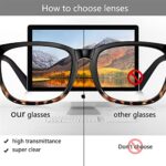 CHBP Blue-Light-Blocking-Glasses for Women Computer Glasses Man?2 Pack Gaming Eyeglasses Fashion Frame(douhua brown+ black leopard)