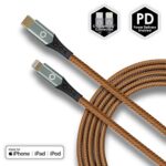 *Celltronix – MCX – [Apple MFi Certified] – Titanium 6FT Fast Charging Tangle Free Heavy Duty Type-C to Lightning Cable. Built to Last! Includes Sync+Charge & Aluminum Tips for Optimum Connectivity.