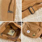 PRAGARI Sling Bag for Women Crossbody Backpack Shoulder Chest Bag Daypack Small Brown Travel Canvas Casual Hiking Outdoor