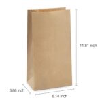 BagDream Paper Lunch Bags 8lb 100 Count Brown Paper Bags Recyclable Disposable Kraft Lunch Sacks Grocery Bags for Packing, Storage 6.14×3.86×11.81