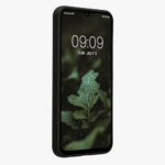 kwmobile Real Wood Case Compatible with Samsung Galaxy A15 5G Case – Hard Wooden Cover w/TPU Bumper – Dark Brown