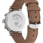 Timex TW2V27500 Men’s Quartz Chronograph Watch with Leather Strap, Brown, TW2V27500