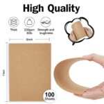 Brown Craft Cardstock 5×7 Blank Cards?Goefun 100 Pack 80lb Cover Card Stock for Invitations, Business, Greeting Cards, DIY Card Making