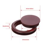 Maitys 4 Pieces Silicone Patio Table Umbrella Hole Ring Plug and Cap Set for Glass Outdoors Patio Table Deck Yard, 2 Inch (Brown)