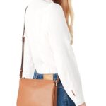 Kate Spade Leila Triple Gusset Crossbody Pebbled Leather Shoulder Bag Gingerbread/Brown