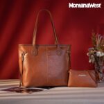 Montana West Tote Bag for Women Brown Ladies Designer Purses and Handbags Top Handle Shoulder Satchel Hobo Bag with Coin Purse, 2PCS Set MWC2-087BR