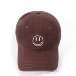 Unisex Basic Solid Baseball Cap Vintage Washed Distress Cotton Low Profile Dad Hat Adjustable Sports Hat Brown