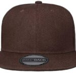 Gelante Snapback Hats for Men – Flat Bill Brim Baseball Cap Hat – Plain Blank Adjustable 1500-1PC Brown