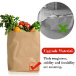 BagDream Grocery Bags 12x7x17 Inches 100Pcs Heavy Duty Kraft Brown Paper Grocery Bags Durable Kraft Paper Bags, Paper Barrel Sack Bags, 100% Recycled Kraft Paper Gift Bags Bulk