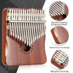 AARVI Kalimba Thumb Piano 17 Keys, Portable Mbira Finger Piano Gifts for Kids and Adults Beginners (brown)
