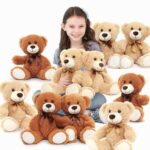 MorisMos Soft Teddy Bear Bulk 10 Pack Teddy Bear Stuffed Animal Bulk, 14” Small Stuffed Bear Plush for Kids Christmas, Birthday, Baby Shower Decor