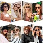 SOJOS Rectangle Sunglasses for Women Vintage Trendy Outdoor Travel Sun Glasses Square Frame SJ2218 with Brown Frame/Brown Lens